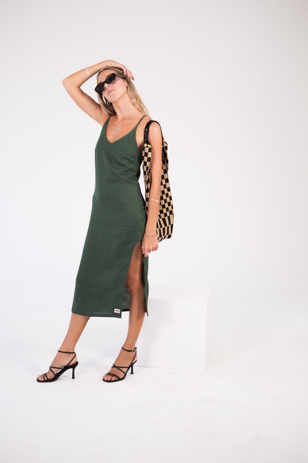 Green Linen Dress
