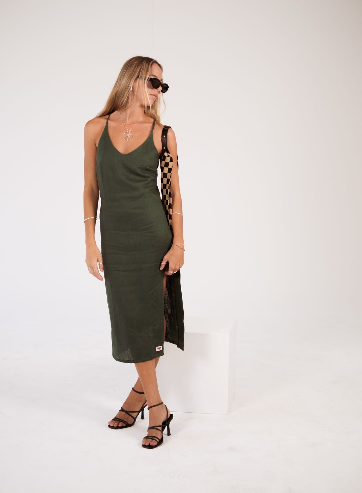 Green Linen Dress