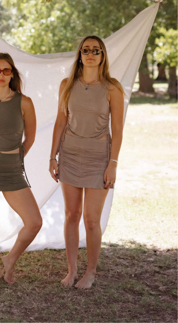 Beige Bon Bon Skirt