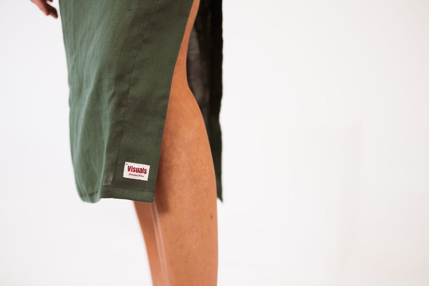 Green Linen Dress