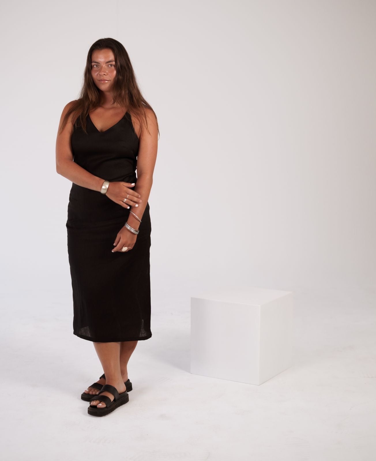 Black Linen Dress