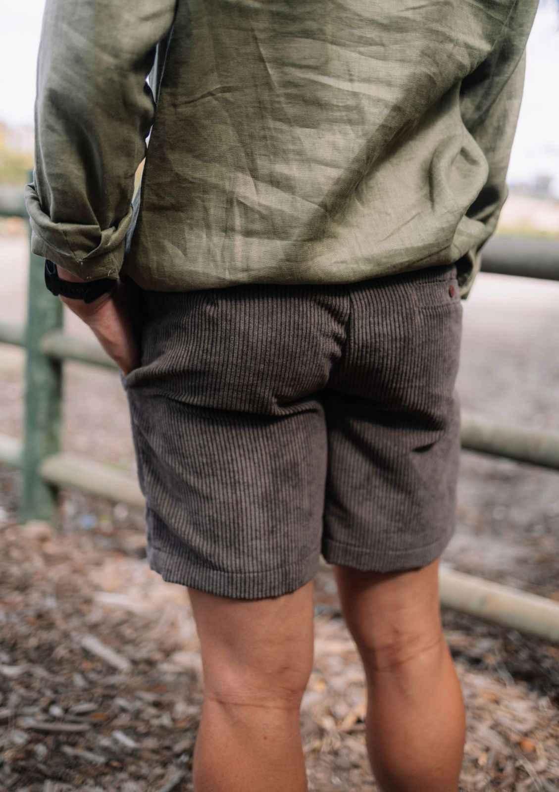 Chocolate Corduroy Short