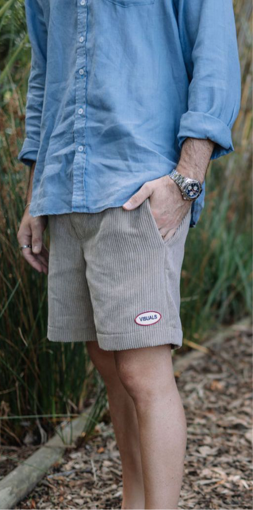 Beige Corduroy Short