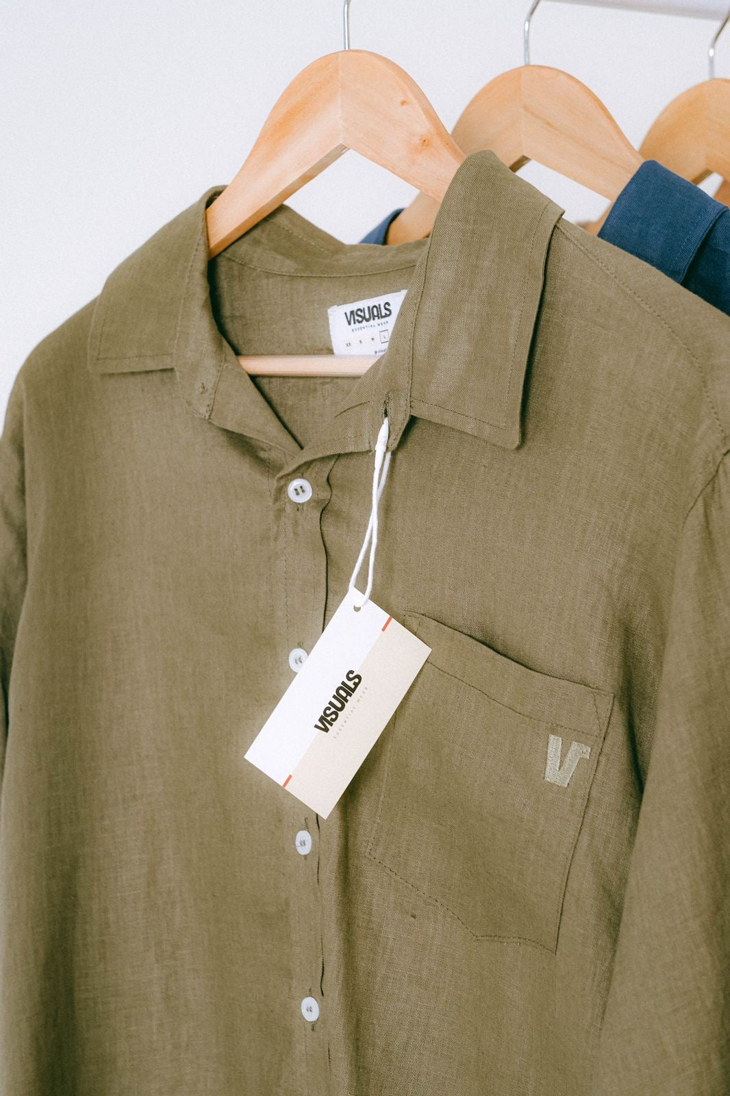 Men's Linen Long Sleeve - Olive