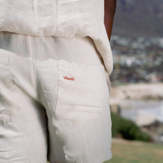 Men's Linen Shorts - Natural